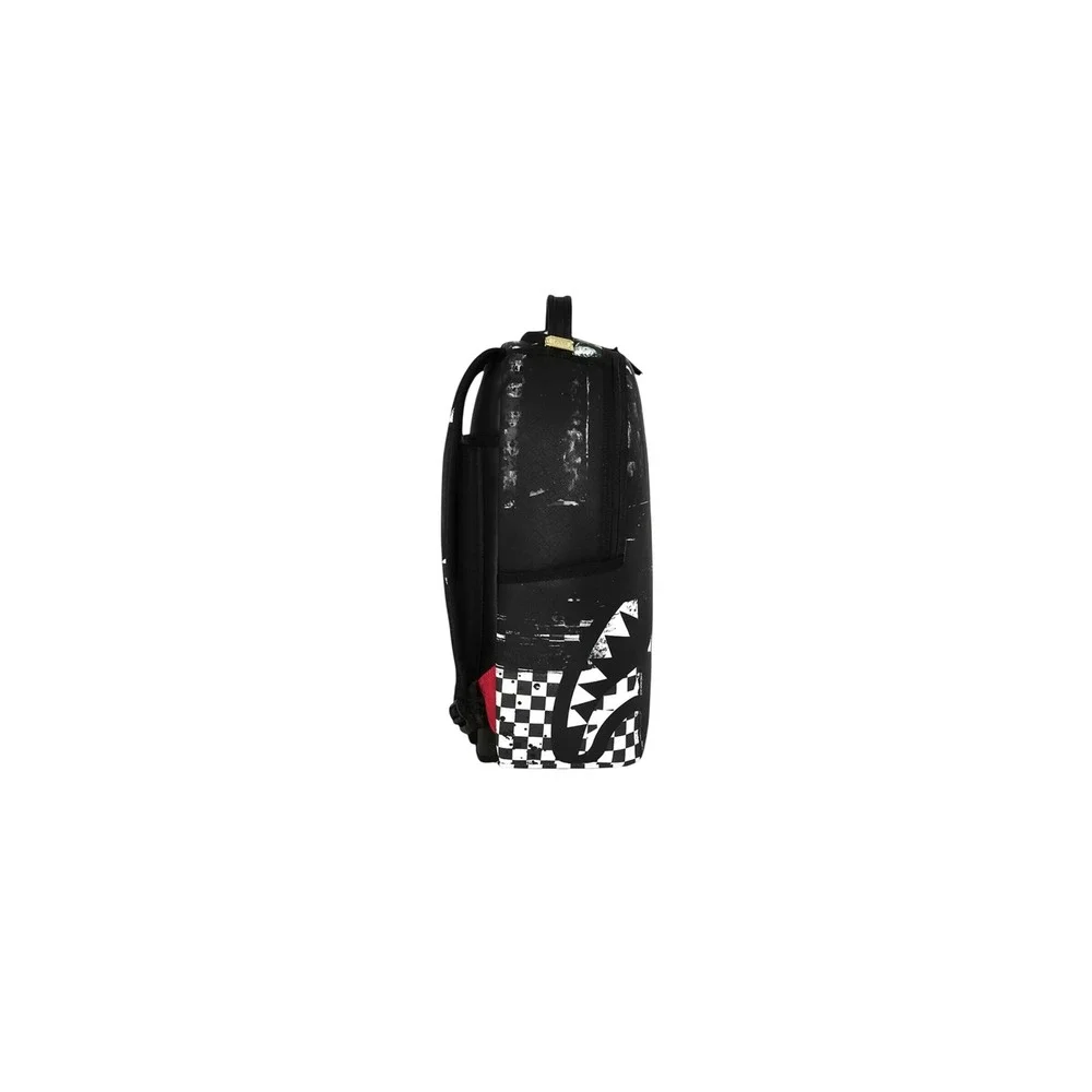 Sprayground Limited Edition Shark Checkered Backpack Black White 910B8677NSZ